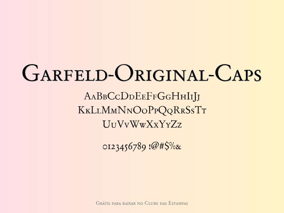 Fonte Garfeld Original Caps Grátis Para Baixar