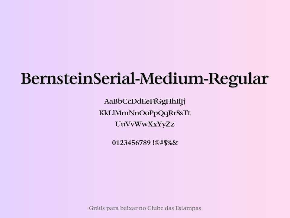 Fonte Bernsteinserial Medium Regular Grátis Para Baixar