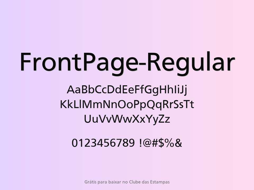 Fonte Frontpage Regular Grátis Para Baixar