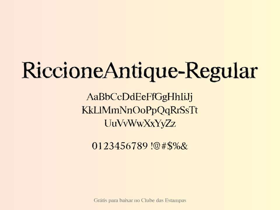 Fonte Riccioneantique Regular Grátis Para Baixar