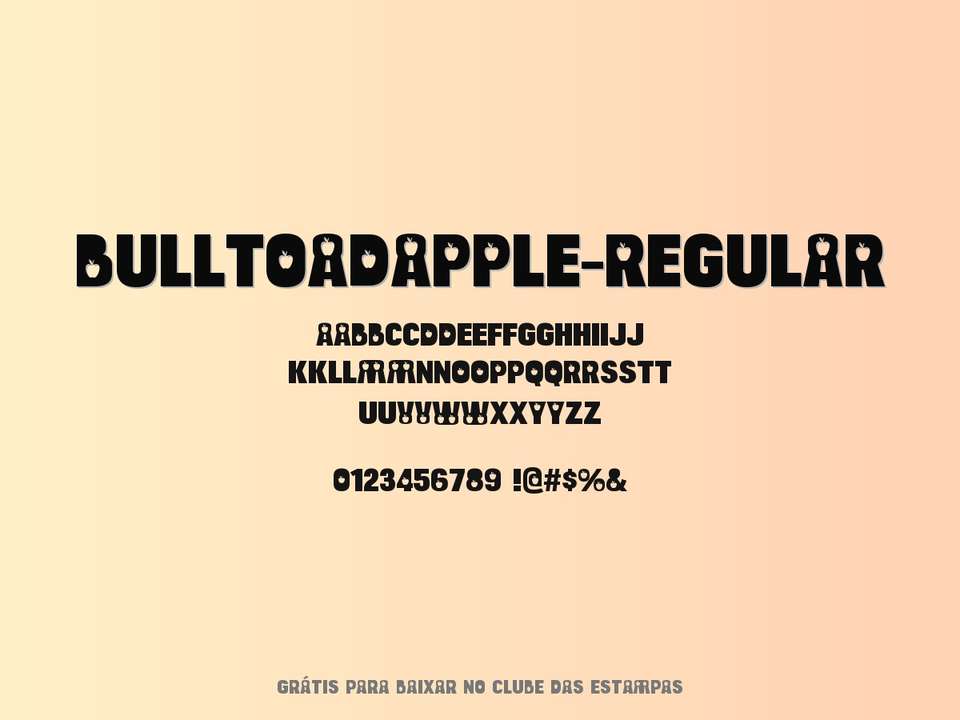 Fonte Bulltoadapple Regular Grátis Para Baixar