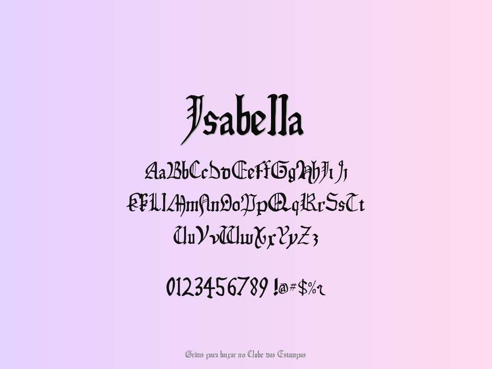 Fonte Isabella Grátis Para Baixar