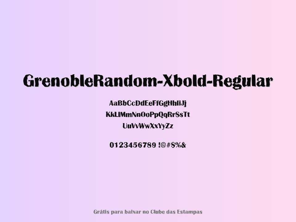 Fonte Grenoblerandom Xbold Regular Grátis Para Baixar