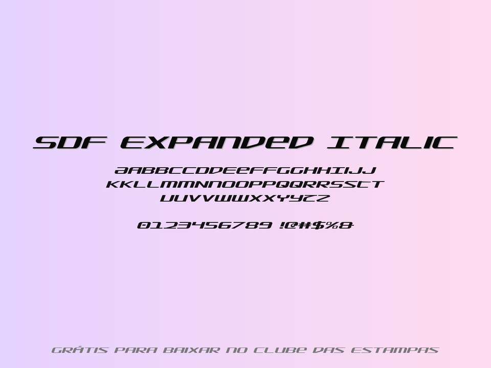 Fonte Sdf Expanded Italic Grátis Para Baixar