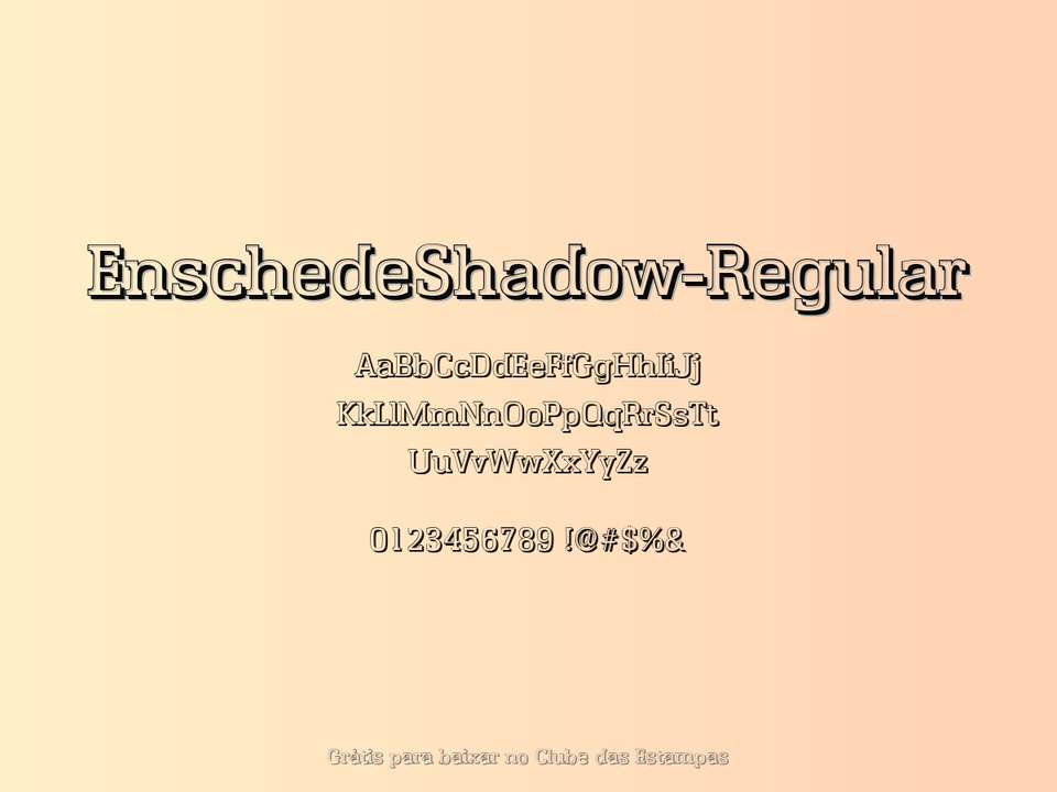 Fonte Enschedeshadow Regular Grátis Para Baixar