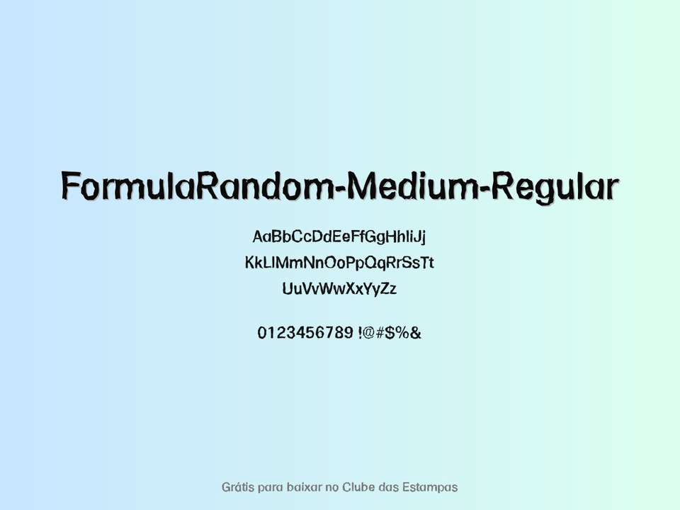 Fonte Formularandom Medium Regular Grátis Para Baixar