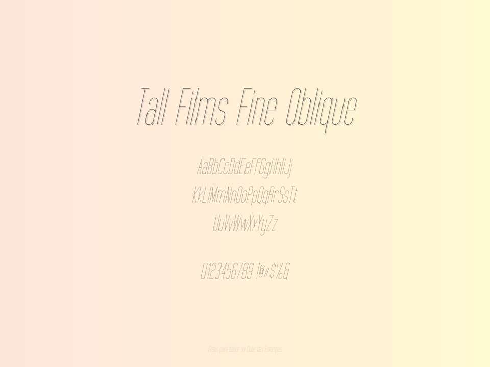 Fonte Tall Films Fine Oblique Grátis Para Baixar