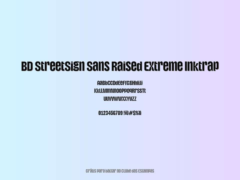 Fonte Bd Streetsign Sans Raised Extreme Inktrap Grátis Para Baixar