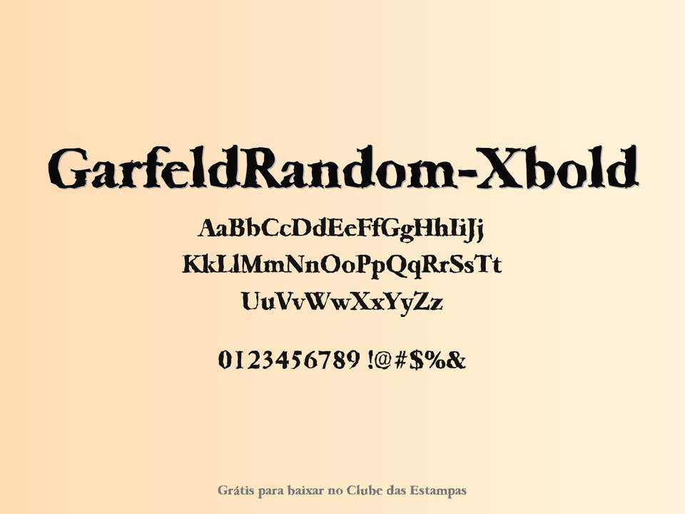 Fonte Garfeldrandom Xbold Grátis Para Baixar