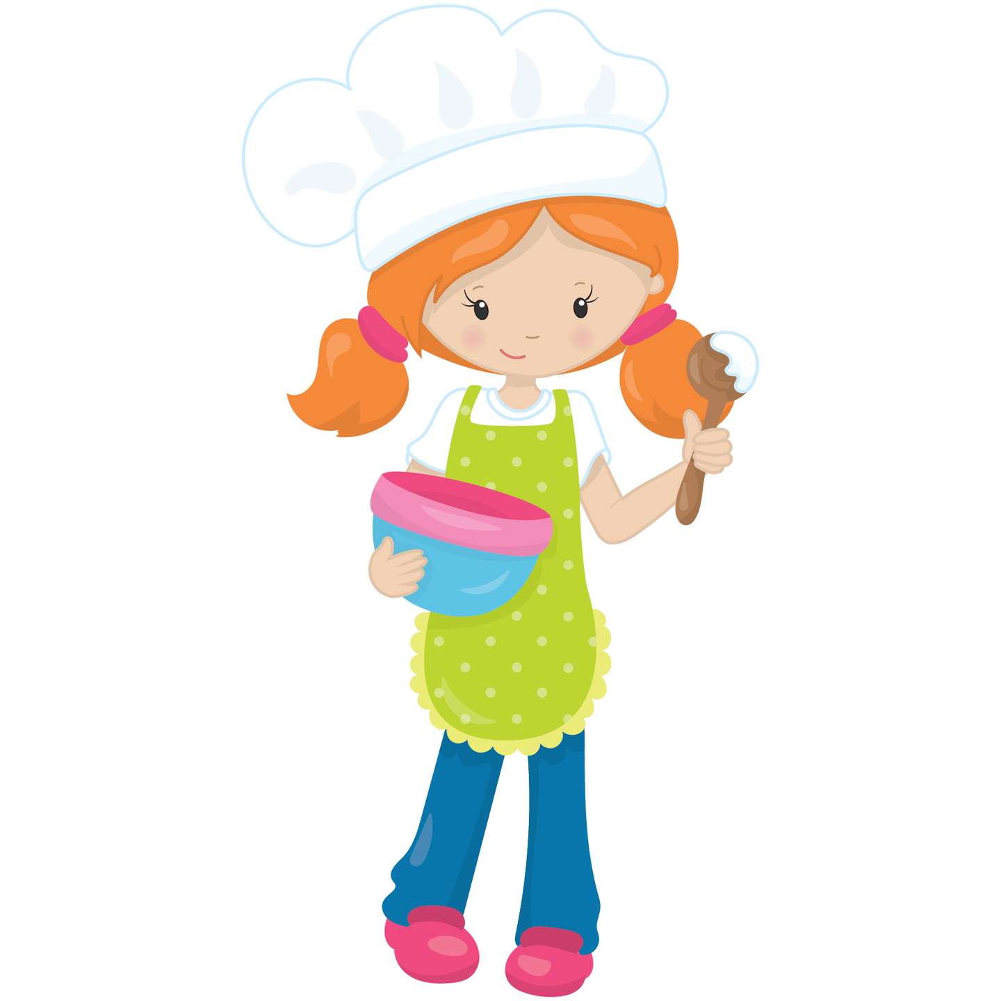 Menina Cozinheira Feliz Culinária Png Grátis Para Baixar