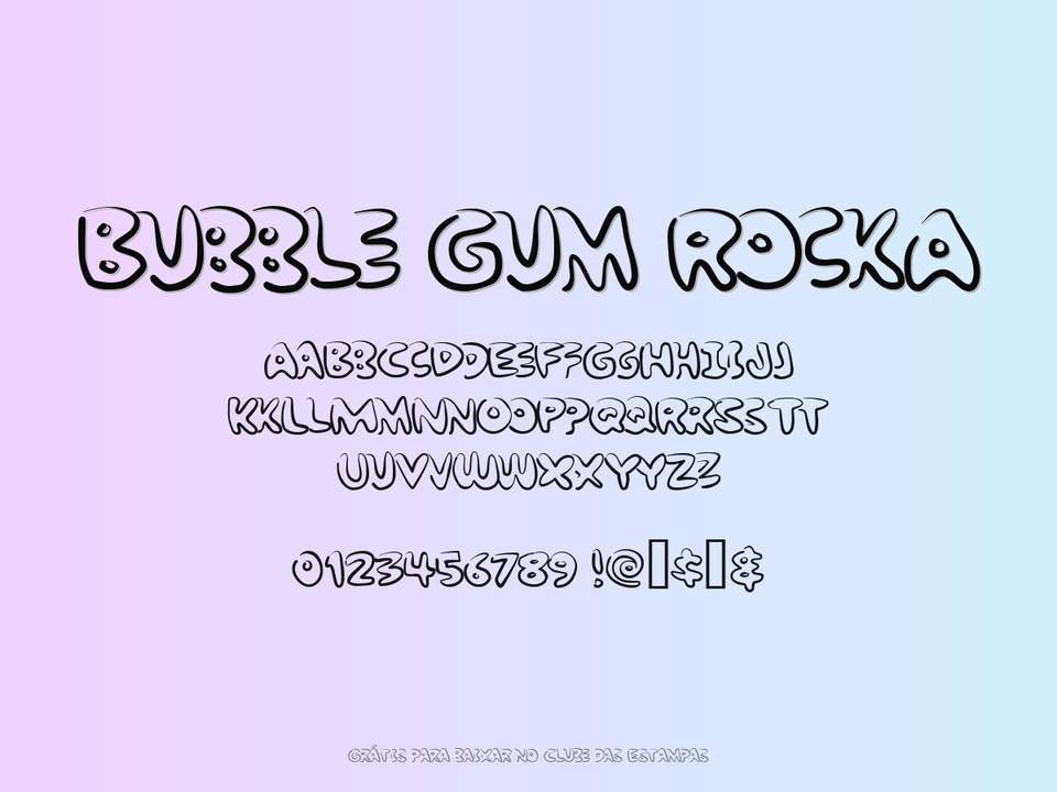 Fonte Bubble Gum Rocka Grátis Para Baixar