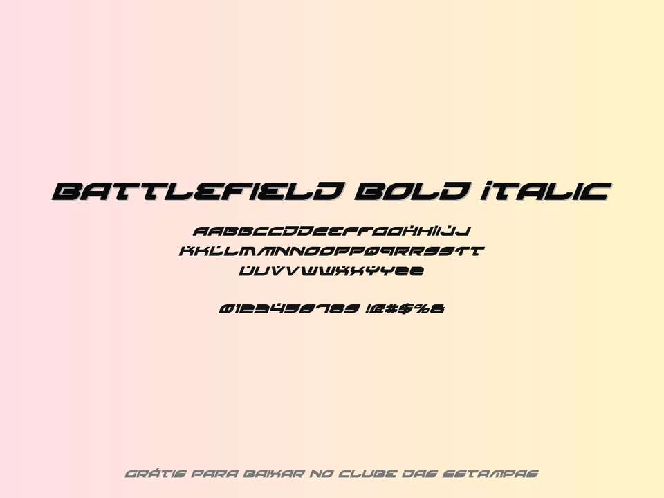 Fonte Battlefield Bold Italic Grátis Para Baixar