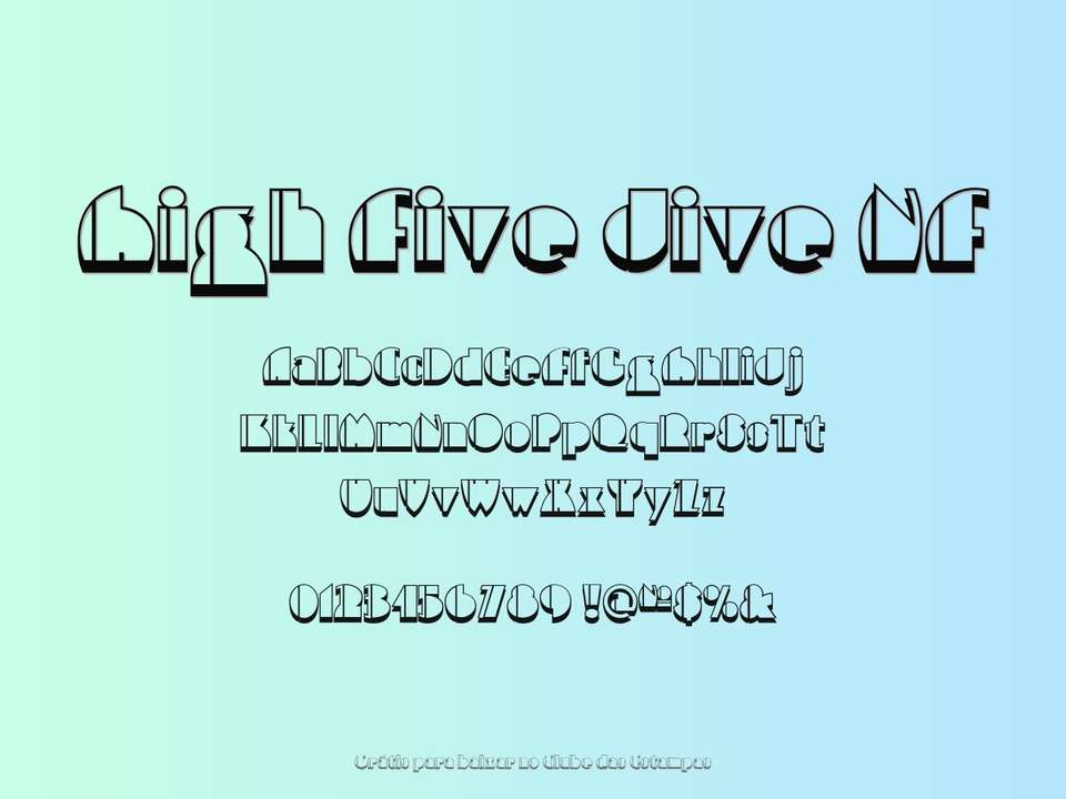 Fonte High Five Jive Nf Grátis Para Baixar
