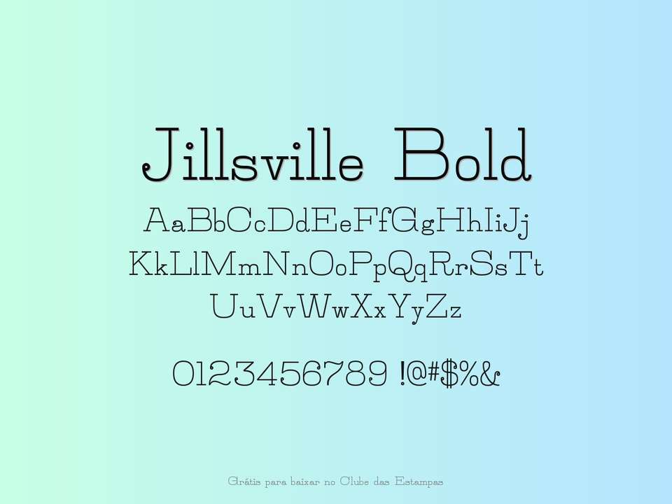 Fonte Jillsville Bold Grátis Para Baixar