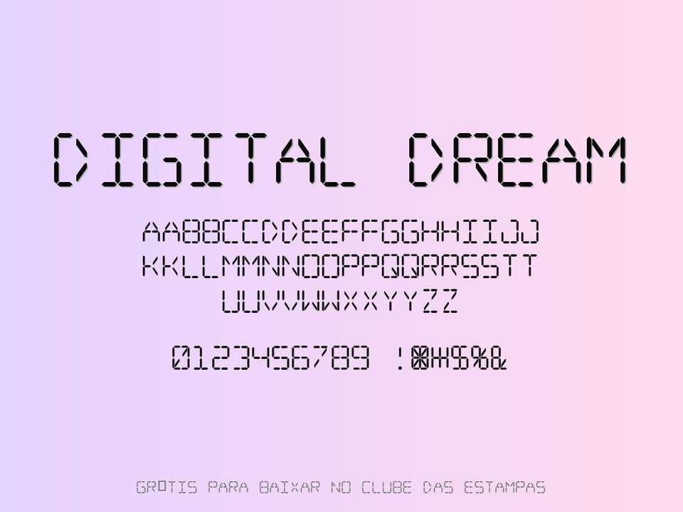 Fonte Digital Dream Grátis Para Baixar