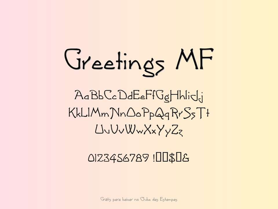 Fonte Greetings Mf Grátis Para Baixar