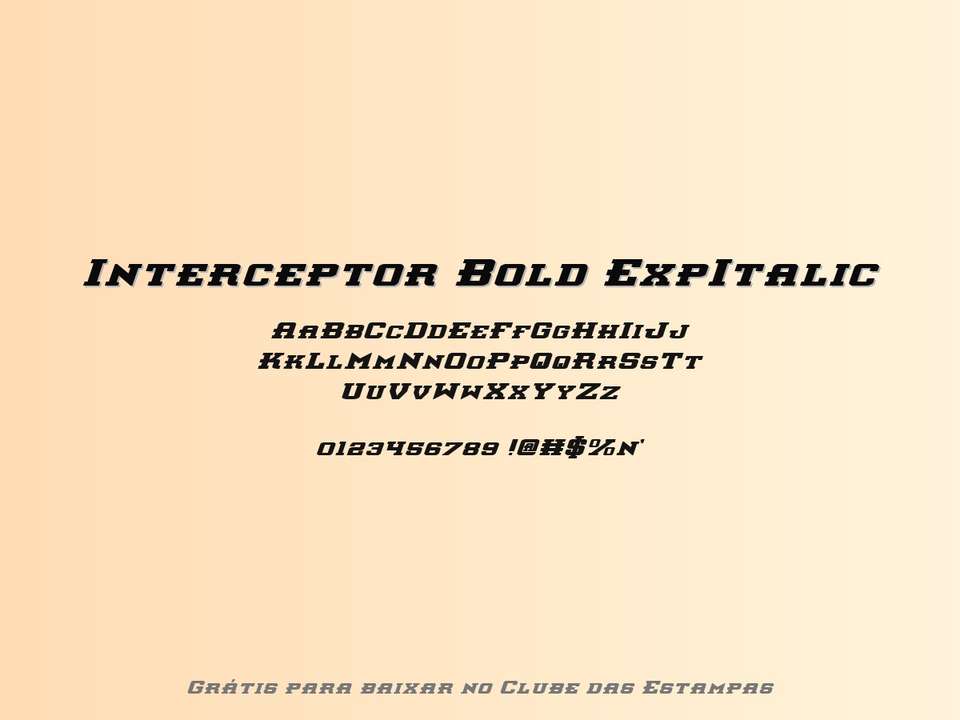 Fonte Interceptor Bold Expitalic Grátis Para Baixar