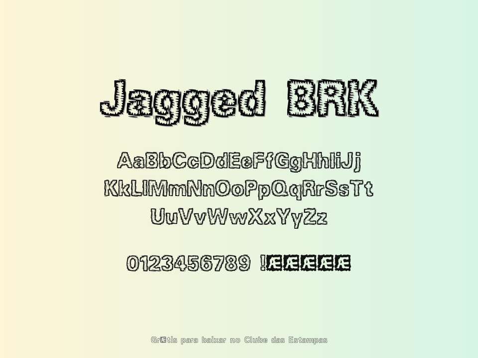 Fonte Jagged Brk Grátis Para Baixar
