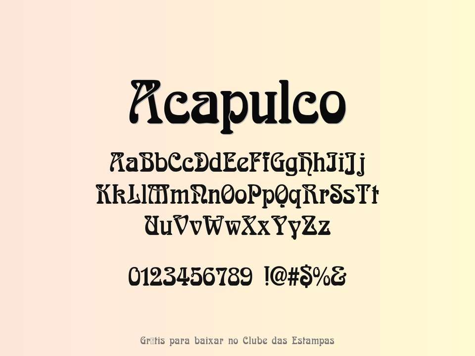 Fonte Acapulco Grátis Para Baixar