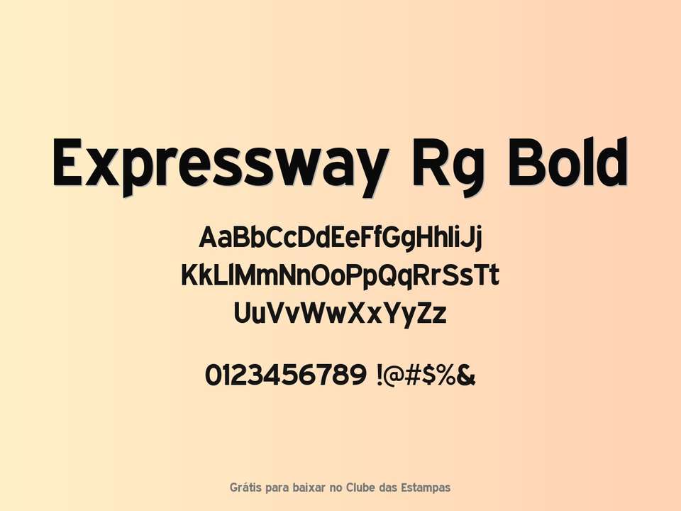 Fonte Expressway Rg Bold Grátis Para Baixar