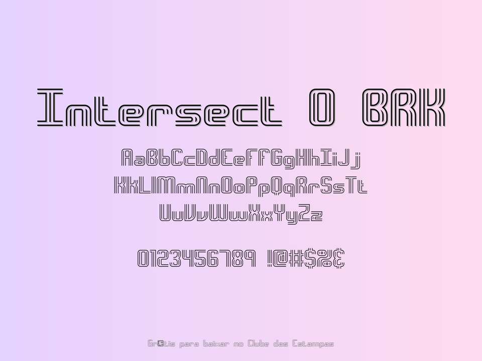 Fonte Intersect O Brk Grátis Para Baixar