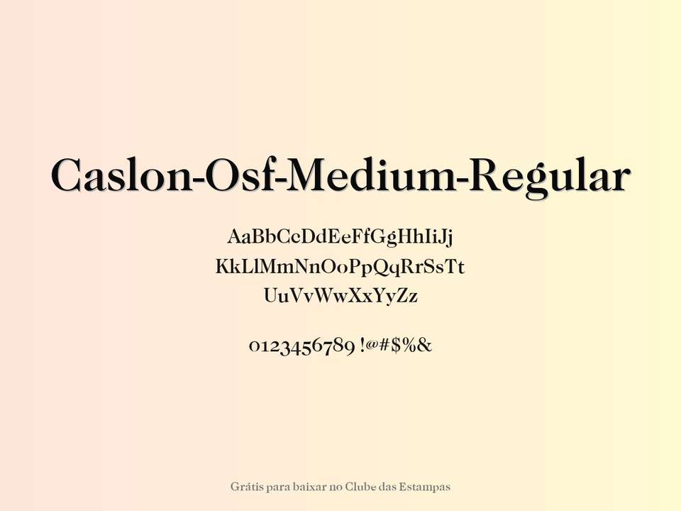 Fonte Caslon Osf Medium Regular Grátis Para Baixar