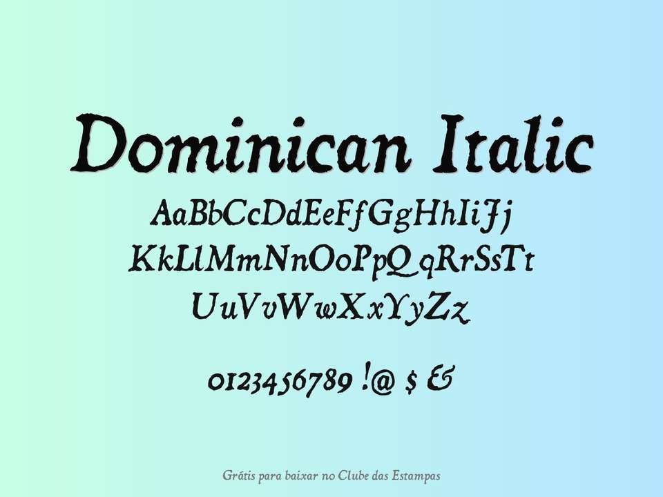 Fonte Dominican Italic Grátis Para Baixar
