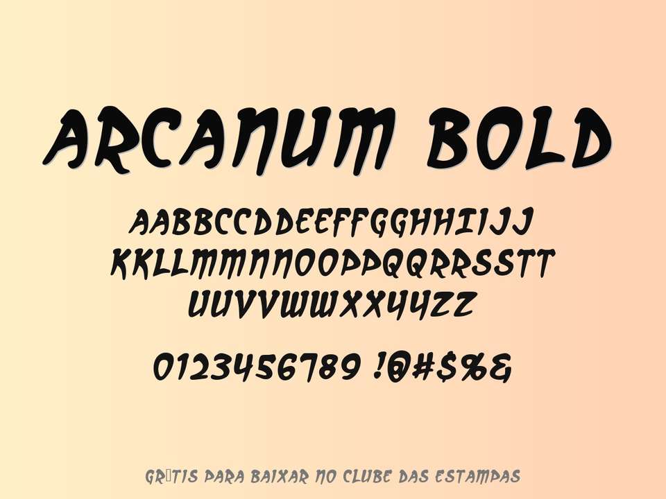 Fonte Arcanum Bold Grátis Para Baixar