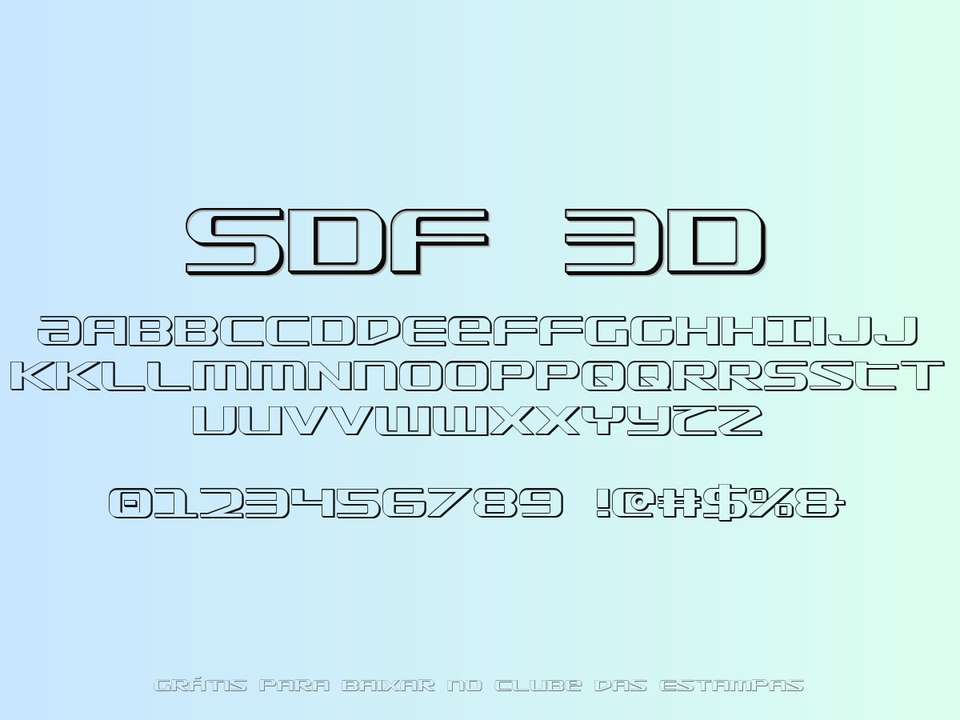 Fonte Sdf 3d Grátis Para Baixar