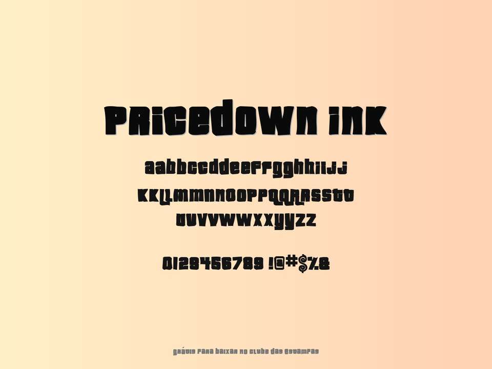 Fonte Pricedown Ink Grátis Para Baixar