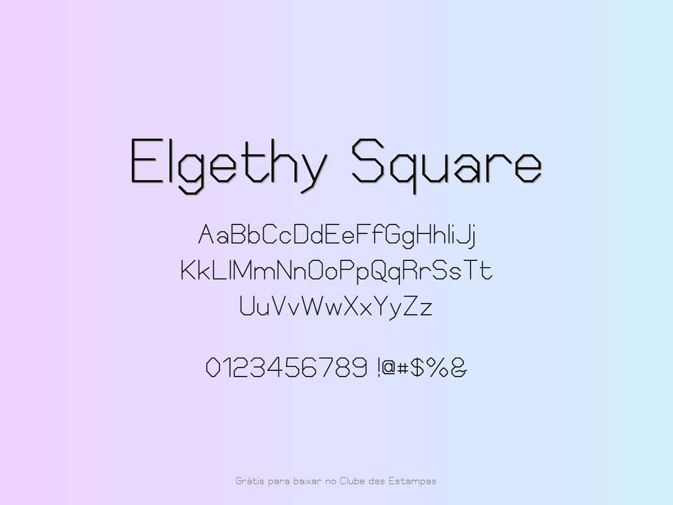 Fonte Elgethy Square Grátis Para Baixar