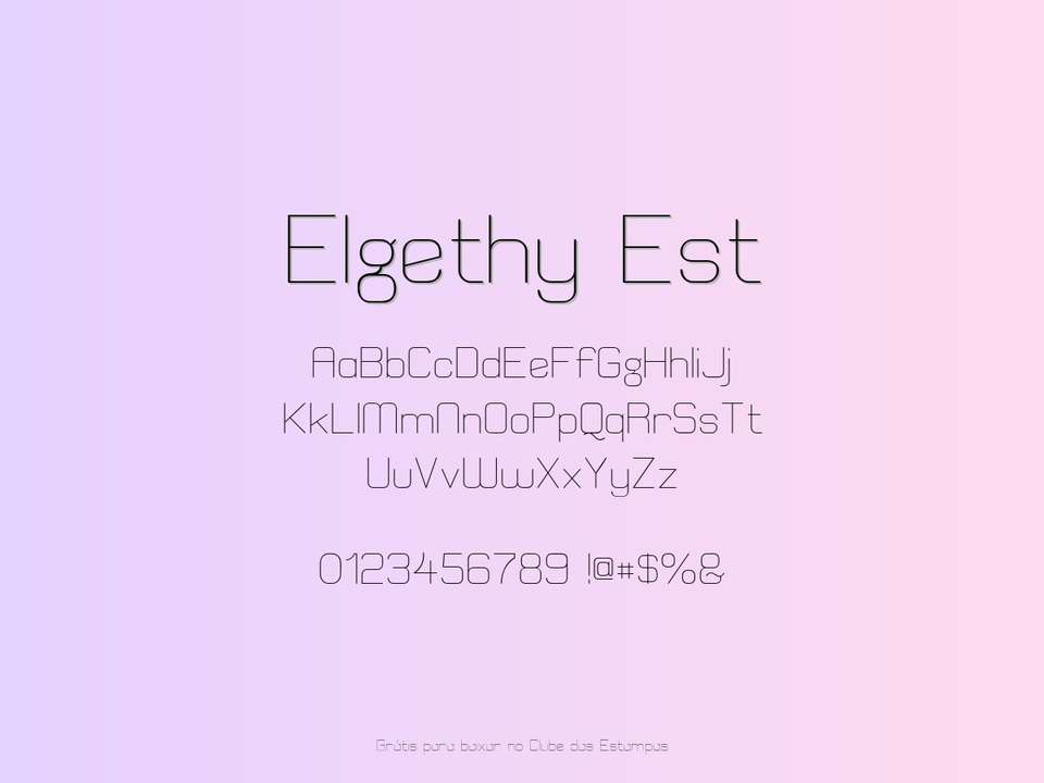 Fonte Elgethy Est Grátis Para Baixar