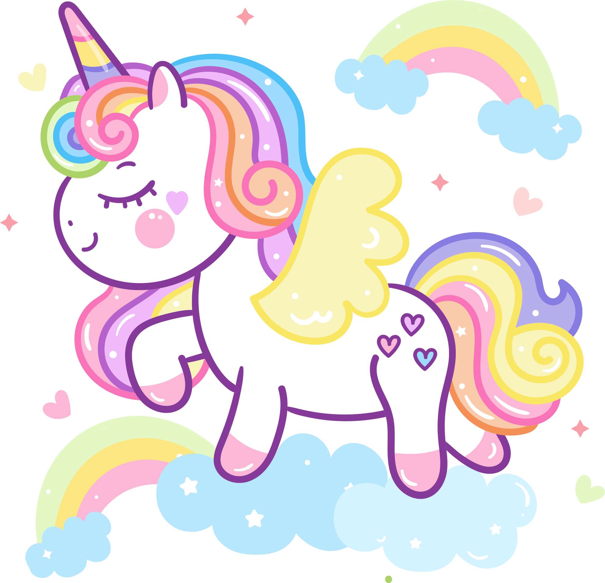 Personagem Unicornio Fofo Cute Png (6)