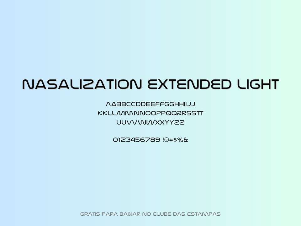 Fonte Nasalization Extended Light Grátis Para Baixar