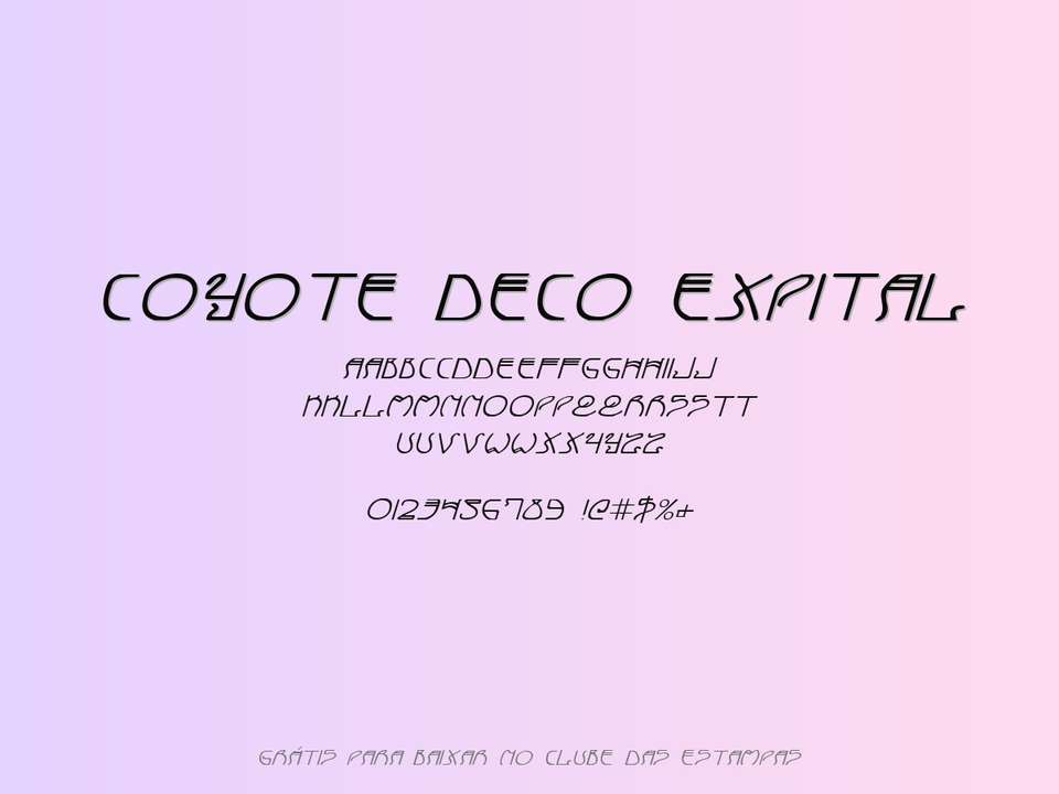 Fonte Coyote Deco Expital Grátis Para Baixar