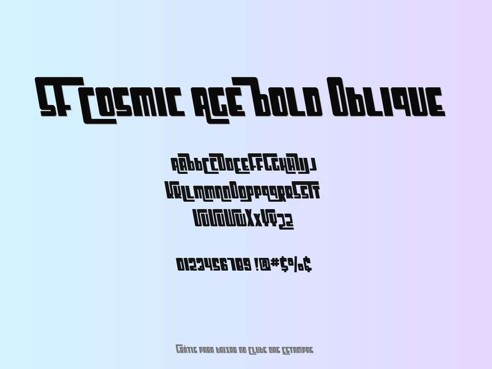 Fonte Sf Cosmic Age Bold Oblique Grátis Para Baixar