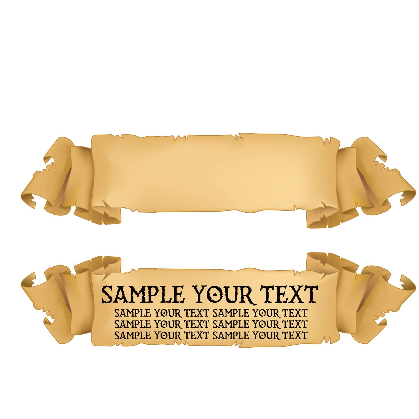 Banners E Molduras Pergaminho Design Gráfico Png Grátis Para Baixar