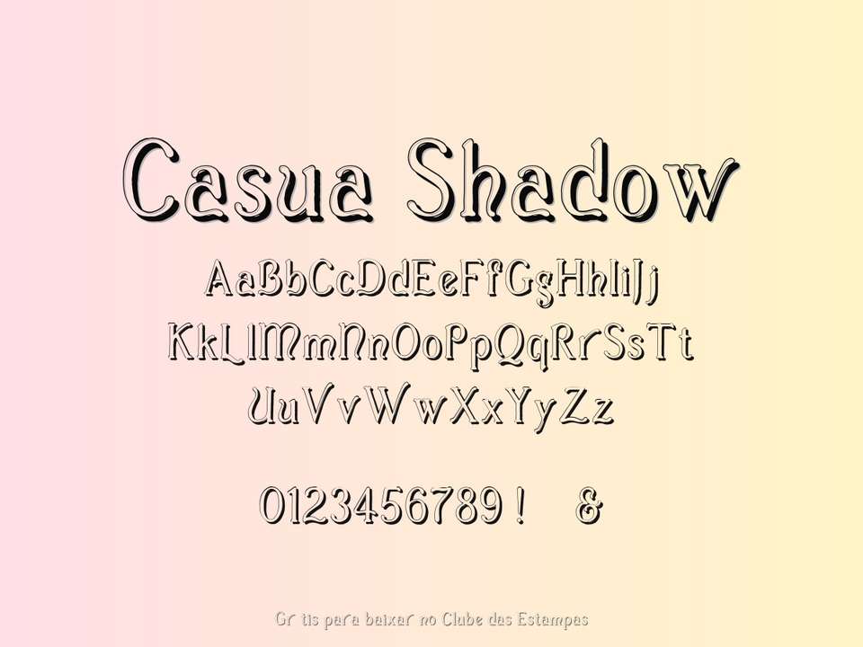 Fonte Casua Shadow Grátis Para Baixar