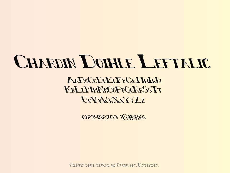 Fonte Chardin Doihle Leftalic Grátis Para Baixar