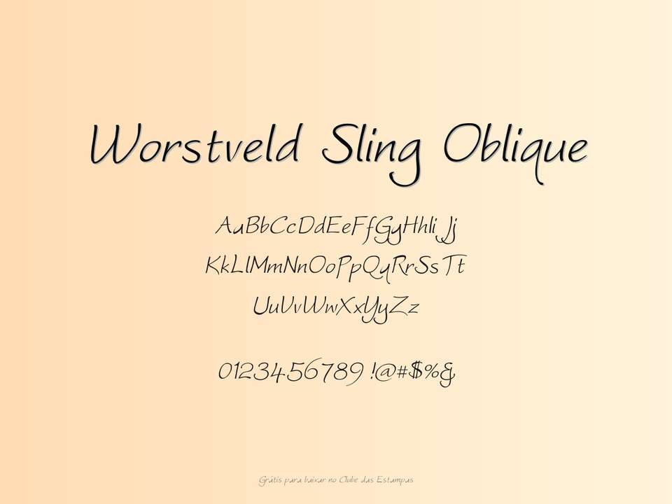 Fonte Worstveld Sling Oblique Grátis Para Baixar