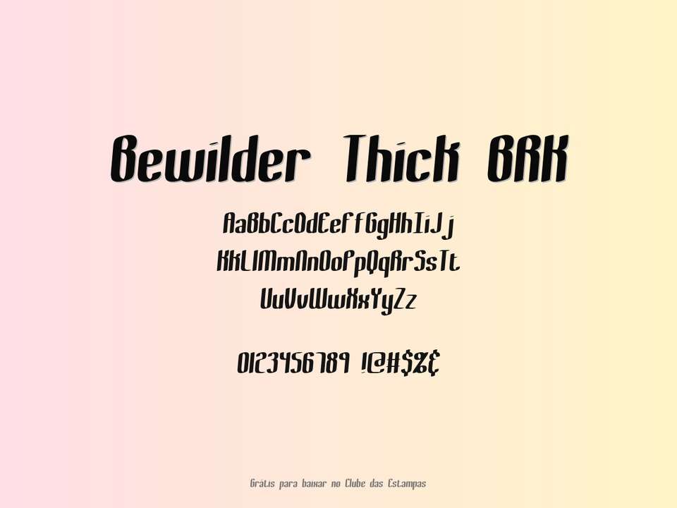 Fonte Bewilder Thick Brk Grátis Para Baixar