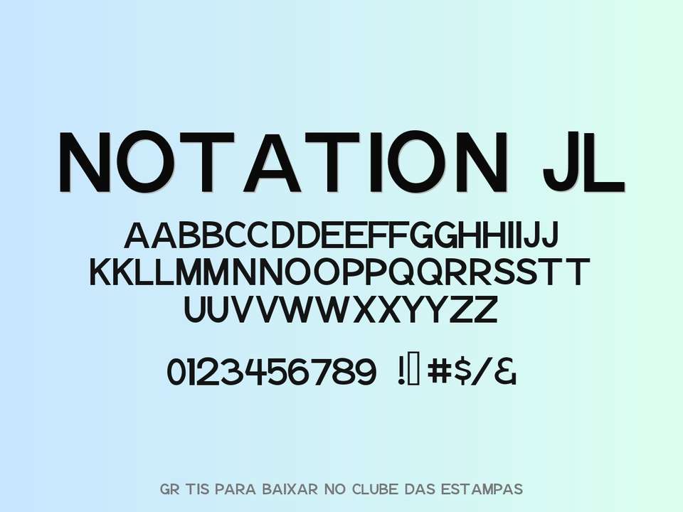Fonte Notation Jl Grátis Para Baixar