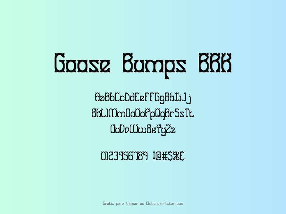Fonte Goose Bumps Brk Grátis Para Baixar