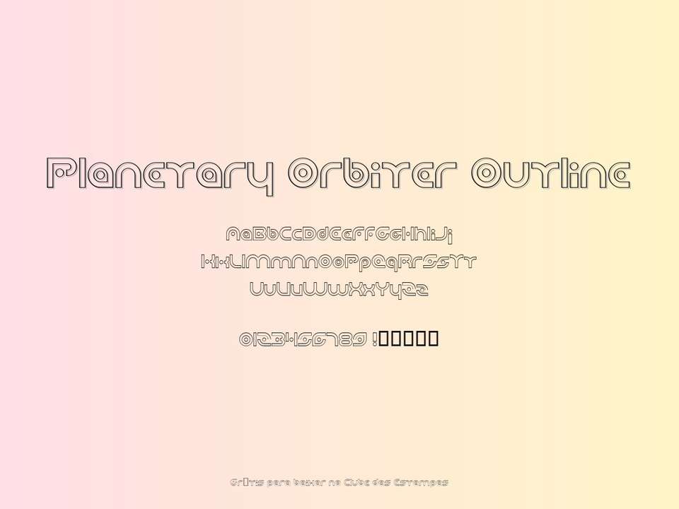 Fonte Planetary Orbiter Outline Grátis Para Baixar