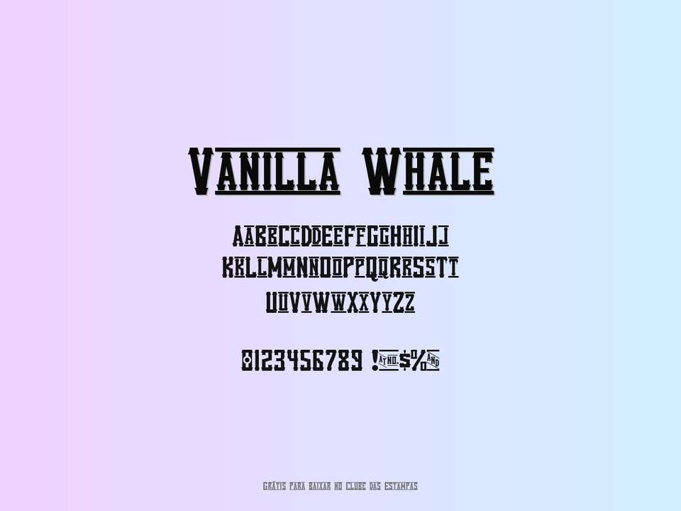 Fonte Vanilla Whale Grátis Para Baixar