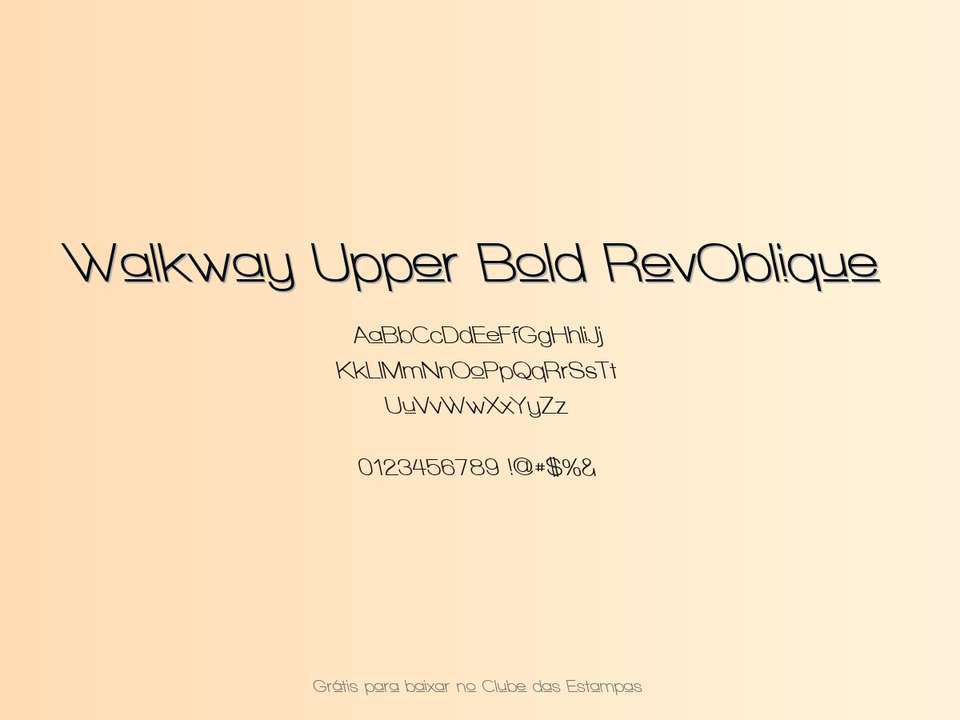 Fonte Walkway Upper Bold Revoblique Grátis Para Baixar