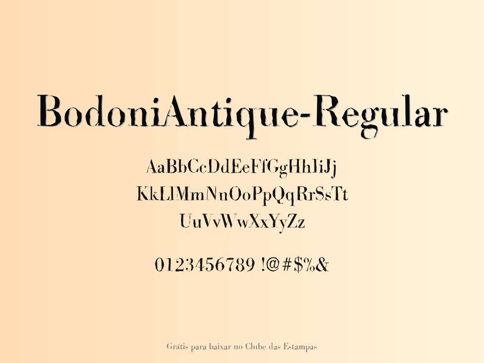 Fonte Bodoniantique Regular Grátis Para Baixar