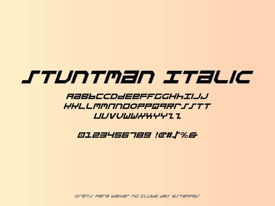 Fonte Stuntman Italic Grátis Para Baixar