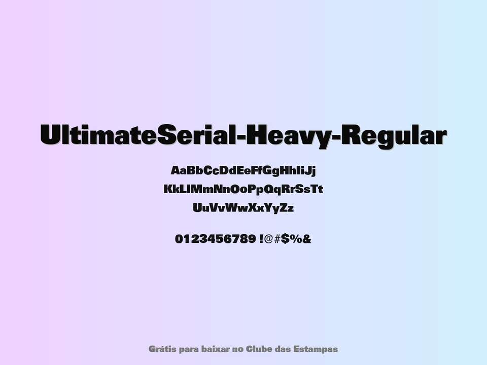 Fonte Ultimateserial Heavy Regular Grátis Para Baixar