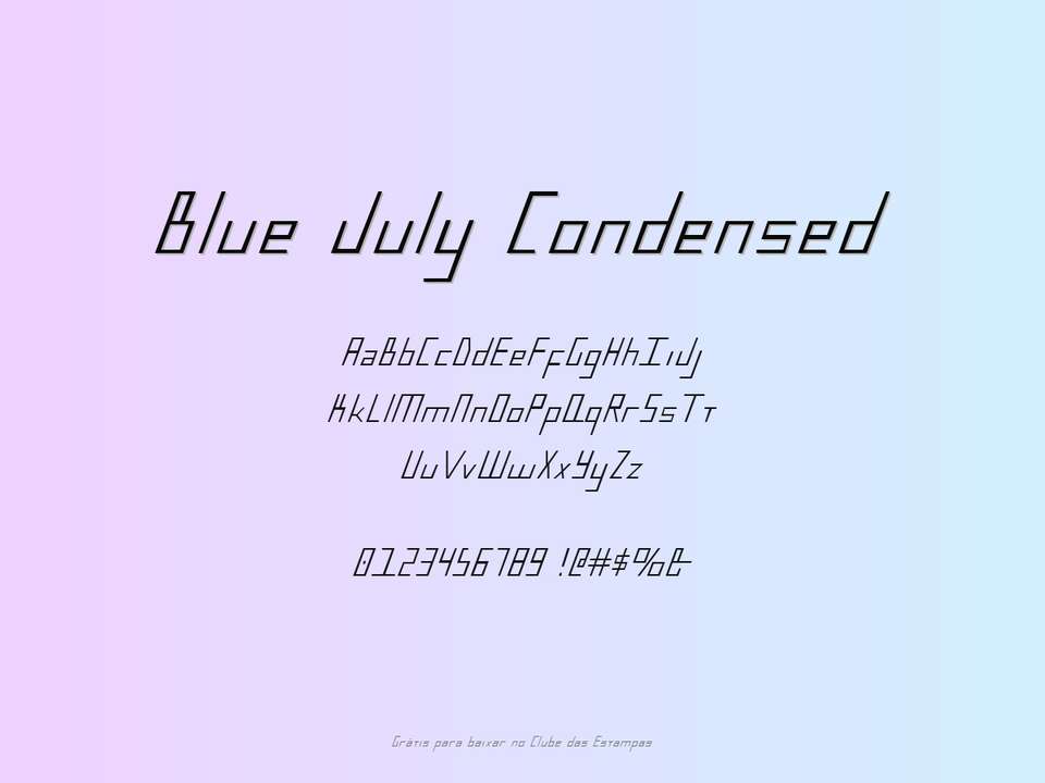 Fonte Blue July Condensed Grátis Para Baixar
